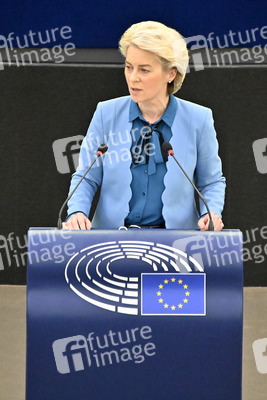 Plenartagung zur militärischen Bedrohung der Ukraine durch Russland im EU-Parlament in Straßburg