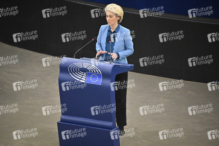 Plenartagung zur militärischen Bedrohung der Ukraine durch Russland im EU-Parlament in Straßburg