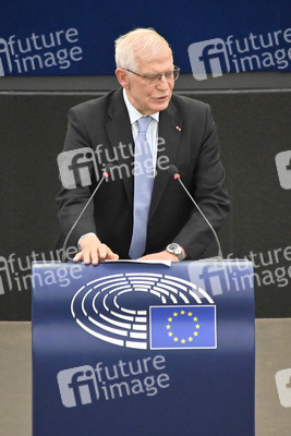 Plenartagung zur militärischen Bedrohung der Ukraine durch Russland im EU-Parlament in Straßburg