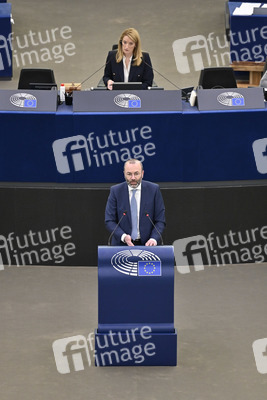 Plenartagung zur militärischen Bedrohung der Ukraine durch Russland im EU-Parlament in Straßburg