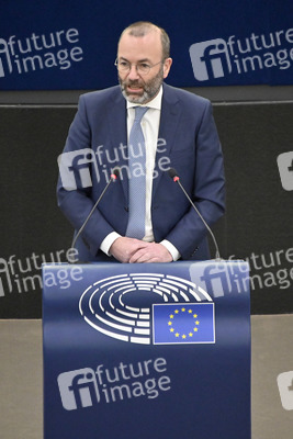 Plenartagung zur militärischen Bedrohung der Ukraine durch Russland im EU-Parlament in Straßburg