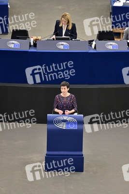 Plenartagung zur militärischen Bedrohung der Ukraine durch Russland im EU-Parlament in Straßburg