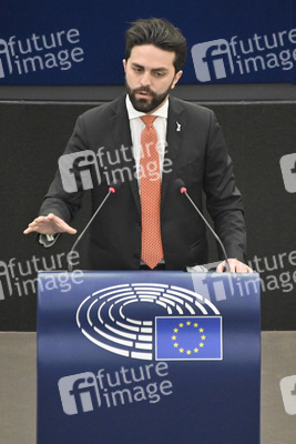 Plenartagung zur militärischen Bedrohung der Ukraine durch Russland im EU-Parlament in Straßburg