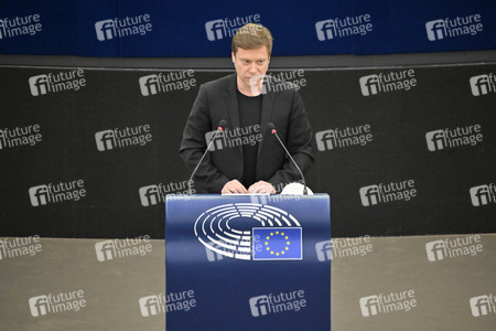 Plenartagung zur militärischen Bedrohung der Ukraine durch Russland im EU-Parlament in Straßburg