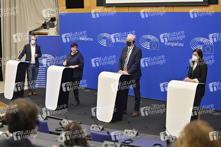 Pressekonferenz zum Urteil des Europäischen Gerichtshofs im EU-Parlament in Strassburg