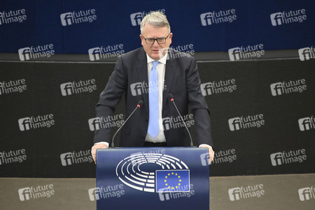 Plenartagung über den Schutz der Arbeitnehmer im EU-Parlament in Straßburg