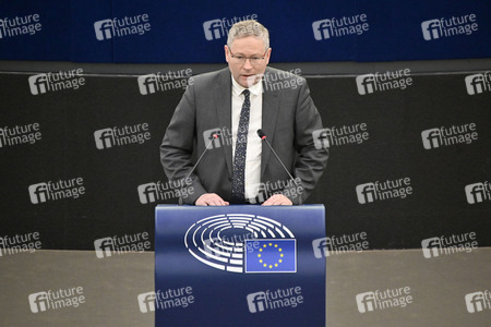 Plenartagung über den Schutz der Arbeitnehmer im EU-Parlament in Straßburg