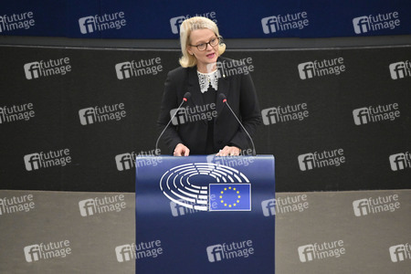 Plenartagung über den Schutz der Arbeitnehmer im EU-Parlament in Straßburg