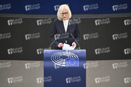 Plenartagung über den Schutz der Arbeitnehmer im EU-Parlament in Straßburg