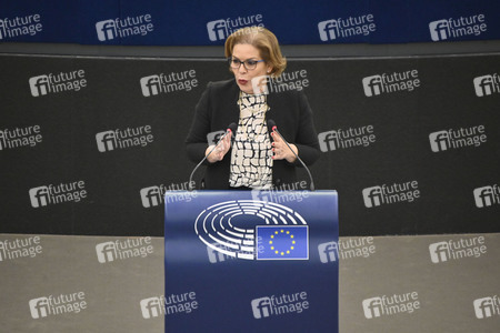 Plenartagung über den Schutz der Arbeitnehmer im EU-Parlament in Straßburg