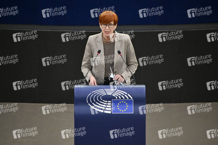 Plenartagung über den Schutz der Arbeitnehmer im EU-Parlament in Straßburg