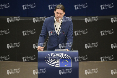 Plenartagung über den Schutz der Arbeitnehmer im EU-Parlament in Straßburg