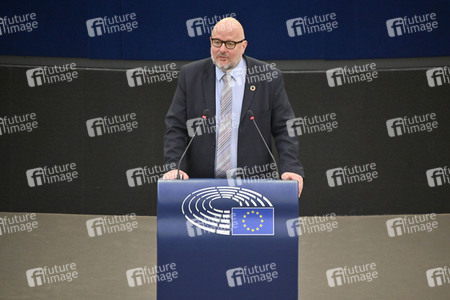 Plenartagung über den Schutz der Arbeitnehmer im EU-Parlament in Straßburg