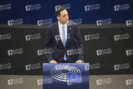 Plenartagung über den Schutz der Arbeitnehmer im EU-Parlament in Straßburg