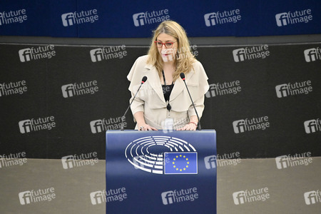 Plenartagung über den Schutz der Arbeitnehmer im EU-Parlament in Straßburg
