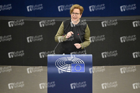 Plenartagung über den Schutz der Arbeitnehmer im EU-Parlament in Straßburg