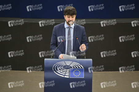 Plenartagung über den Schutz der Arbeitnehmer im EU-Parlament in Straßburg