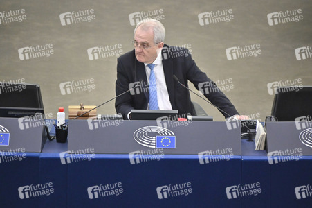 Plenartagung über den Schutz der Arbeitnehmer im EU-Parlament in Straßburg