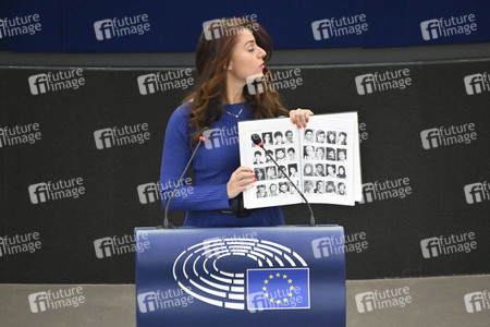 Plenartagung zur Todestrafe im Iran im EU-Parlament in Straßburg