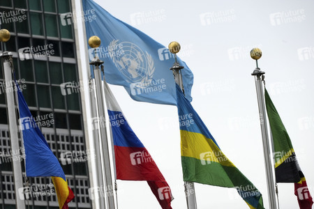 Impressionen aus New York nach dem Einmarsch Russlands in die Ukraine