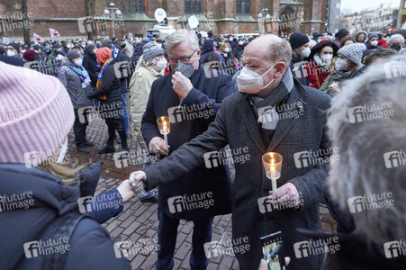 'Lichter für den Frieden' Friedensgebet und Kundgebung für die Ukraine in Hannover