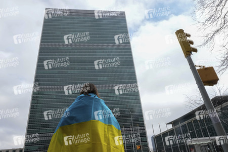 Ukraine Demo am Hauptquartier der Vereinten Nationen