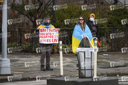 Ukraine Demo am Hauptquartier der Vereinten Nationen