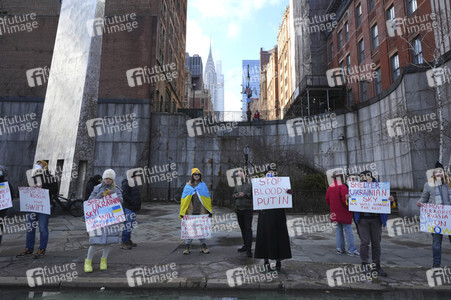Ukraine Demo am Hauptquartier der Vereinten Nationen