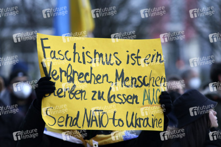 Demonstration gegen den Krieg in der Ukraine in Hamburg