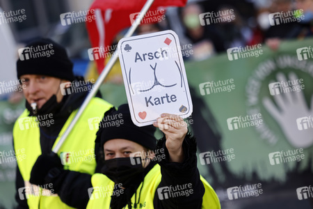 Coronademo in Düsseldorf