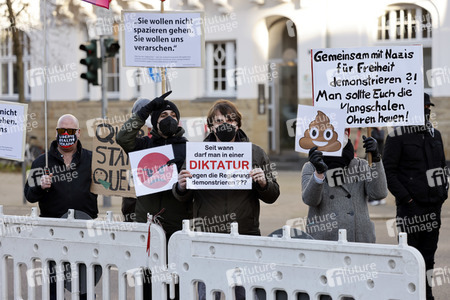 Coronademo in Düsseldorf