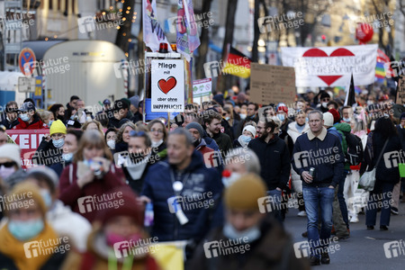 Coronademo in Düsseldorf