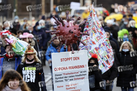 Coronademo in Düsseldorf