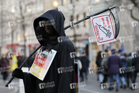 Coronademo in Düsseldorf