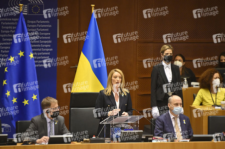 Debatte zur Aggression Russlands gegen die Ukraine im Europäischen Parlament in Brüssel