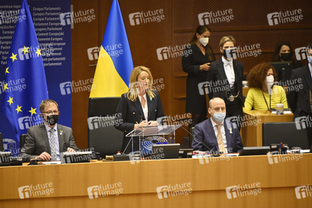 Debatte zur Aggression Russlands gegen die Ukraine im Europäischen Parlament in Brüssel