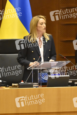 Debatte zur Aggression Russlands gegen die Ukraine im Europäischen Parlament in Brüssel