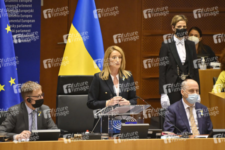 Debatte zur Aggression Russlands gegen die Ukraine im Europäischen Parlament in Brüssel