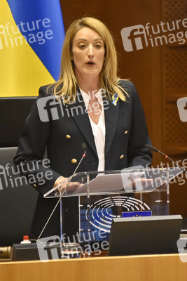 Debatte zur Aggression Russlands gegen die Ukraine im Europäischen Parlament in Brüssel