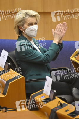 Debatte zur Aggression Russlands gegen die Ukraine im Europäischen Parlament in Brüssel