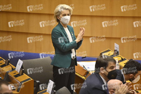 Debatte zur Aggression Russlands gegen die Ukraine im Europäischen Parlament in Brüssel