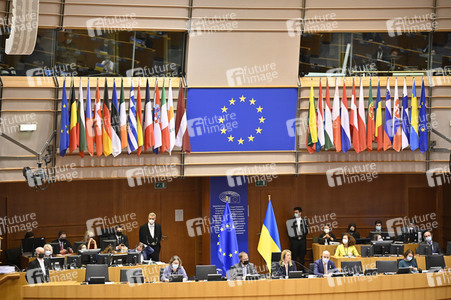 Debatte zur Aggression Russlands gegen die Ukraine im Europäischen Parlament in Brüssel