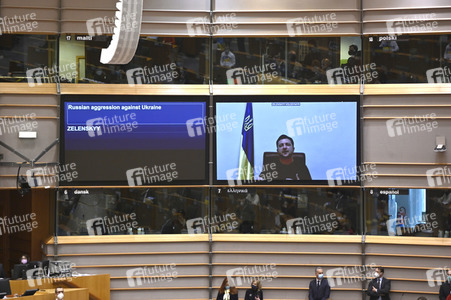 Debatte zur Aggression Russlands gegen die Ukraine im Europäischen Parlament in Brüssel