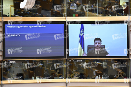 Debatte zur Aggression Russlands gegen die Ukraine im Europäischen Parlament in Brüssel