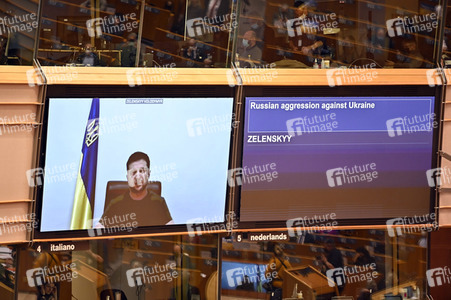 Debatte zur Aggression Russlands gegen die Ukraine im Europäischen Parlament in Brüssel