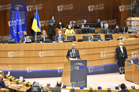 Debatte zur Aggression Russlands gegen die Ukraine im Europäischen Parlament in Brüssel