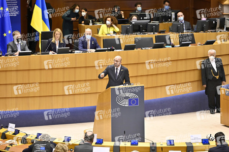 Debatte zur Aggression Russlands gegen die Ukraine im Europäischen Parlament in Brüssel