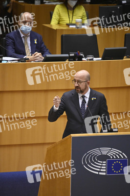 Debatte zur Aggression Russlands gegen die Ukraine im Europäischen Parlament in Brüssel