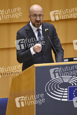 Debatte zur Aggression Russlands gegen die Ukraine im Europäischen Parlament in Brüssel