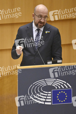 Debatte zur Aggression Russlands gegen die Ukraine im Europäischen Parlament in Brüssel